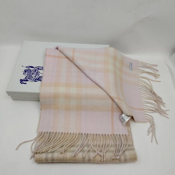 Burberrys Scarf Beiges Cashmere 100% mon-375-091125 - Picture 2 of 9